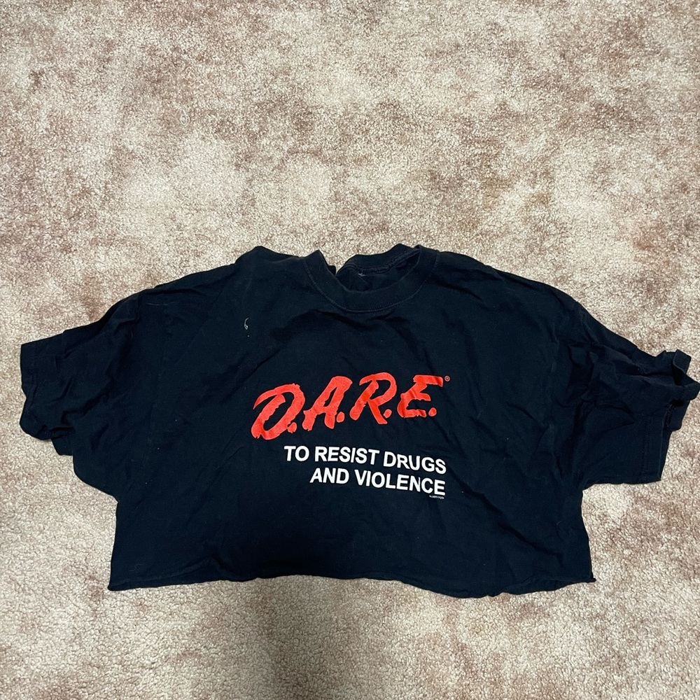 Vintage dare crop t shirt